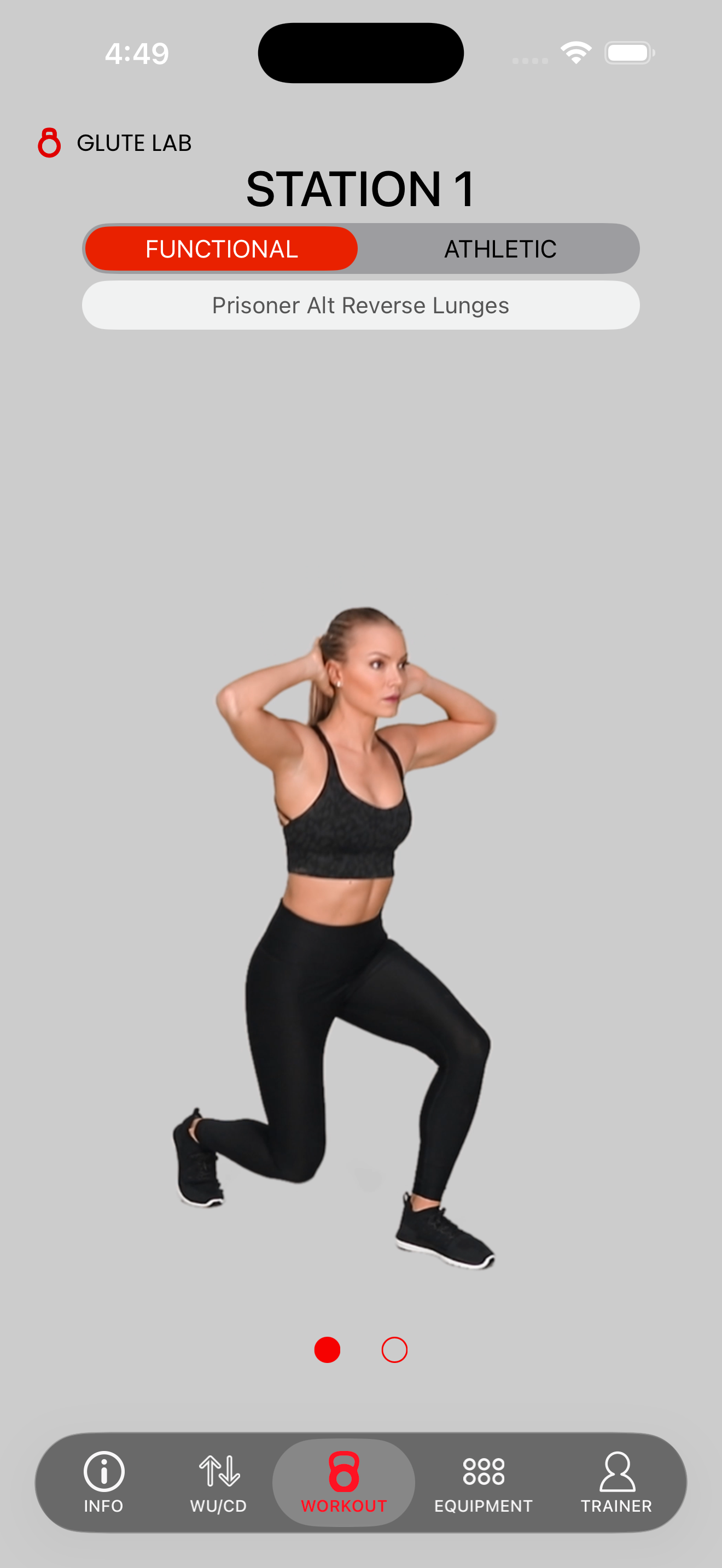 Smart Coach workout preview screen