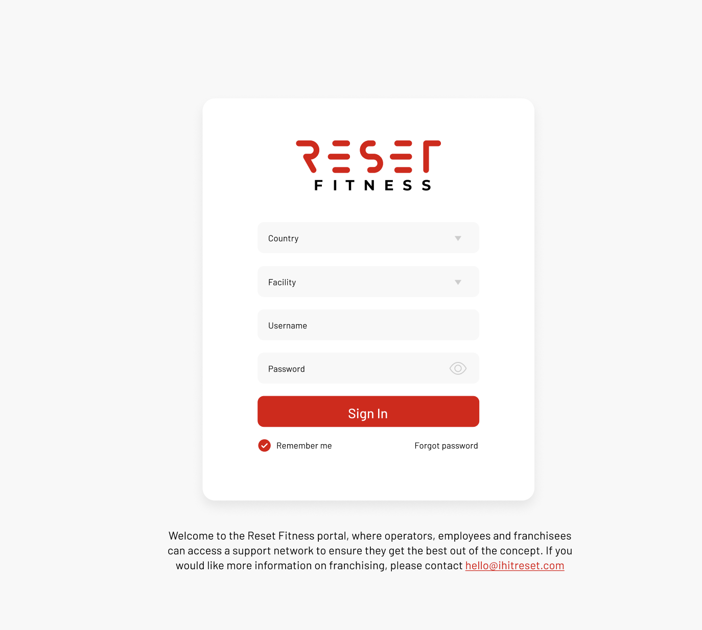 Reset scheduler login screen